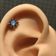 16G Steel Opal Cluster Labret Studs Lip Piercings Rings Internally Threaded Ear Tragus Helix Lips Piercing Earrings Body Jewelry 2024 - buy cheap