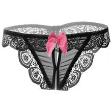 Calcinha rendada de malha, roupa íntima feminina cintura baixa, lingerie erótica, calcinhas sexy sem costura, calcinhas de grelha dourada 2024 - compre barato