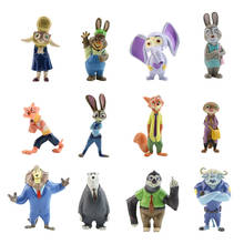 Disney Pixar Zootopia Zootropolis игрушка фигурка Джуди Хоппс Ник Уайлд лиса кролик Аниме Косплей ПВХ игрушка для детей подарок 2024 - купить недорого