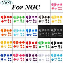 YuXi-juego completo de teclados LR ABXY Z, 21 colores, para controladores de juego de GameCube, almohadillas NGC D, teclas de encendido y apagado, tapa de Joystick 2024 - compra barato