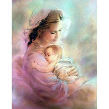 Pintura de diamante 5D Diy de mujer, de imitación bordado de diamantes, pintura de mosaico de madre y bebé, decoración de punto de cruz GG328 2024 - compra barato