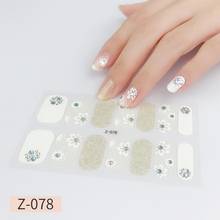 1Sheet 3D Rhinestones Glitter Sticker Japanese Trend Nail Art Wraps Polish Nail Tips Full Cover Adhesive Manicure Decorations 2024 - buy cheap