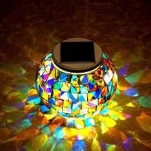 Colorful Solar Light Mosaic Glass Ball Outdoor Waterproof Landscape Solar Lawn Lights For Garden Path Decoration Lamp 2024 - buy cheap