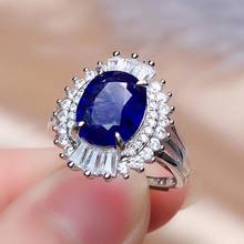 Best Quality 100% Natural and Real Sapphire Rings Free shipping 925 sterling silver Ring 2024 - buy cheap