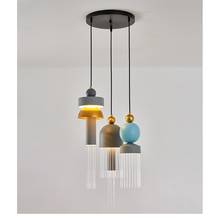 Luminária pendente macaron de borla, luminária pendente de decoração para café pequeno, da moda, para bar, sala de jantar 2024 - compre barato