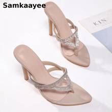 Plus Size 35-42 Womens Sandals Summer Female Diamond Flip Flops High Heels Slippers Platform Pumps Shoes Ladies Party Zapatos 65 2024 - buy cheap