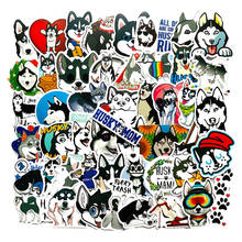 Adesivos desenho animado husky animais fofos, 49 peças, cachorros, para motocicleta, mala de carro, skate, telefone, portátil, adesivos para skate 2024 - compre barato
