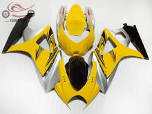 Aftermarket Chinese fairings set for Suzuki K7 GSXR1000 2007 2008 yellow silver road racing motorcycle fairing GSXR 1000 07 08 2024 - buy cheap