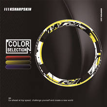 4 X Thick Edge Outer Rim Sticker Stripe Wheel reflective stickers Fit YAMAHA R1 2024 - buy cheap