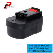 2.0 3.0 3.6ah 14.4v ni-cd ni-mh bateria de ferramenta elétrica de substituição para black & decker a144, fsb14, 499936-35, a14, bd1444l, fs140bx, hpb14 2024 - compre barato