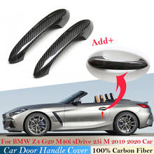 100% real carbon fiber For BMW Z4 G29 M40i sDrive 25i M 2019 2020 Car Accessories Auto outer door handle cover 2 door 2024 - buy cheap