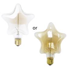 Vintage decorative light bulb e27 star/heart incandescent bulb retro edison bulb 28TC 2024 - buy cheap