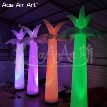 Cheapest inflatable palm tree,palm forest pillar trees for yard decoration with colorful led light by Ace Air Art made in China 2024 - buy cheap