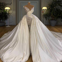 Vestidos de noiva luxuosos, duas peças, sereia, pérolas, contas, vestido de noiva, noivas, vestidos especiais personalizados, 2020 2024 - compre barato