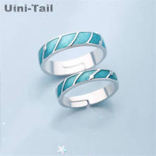 Uini-tail-Anillo de Plata de Ley 925 con forma de lluvia de meteoros, sortija, plata esterlina, estilo romántico, para chicas, ED832 2024 - compra barato