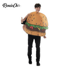 Renecho-Disfraz de hamburguesa para adultos, disfraz de hamburguesa con queso, para Halloween, Purim y Carnaval 2024 - compra barato