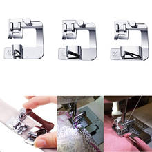 Prensatelas para máquina de coser, 4/8, 6/8, 8/8 pulgadas, dobladillo enrollado ancho, prensatelas a presión para la mayoría de máquinas de coser de vástago bajo, accesorios 2024 - compra barato
