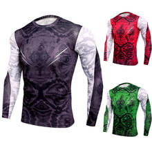 Men's Compression Shirt Running Workout Tshirt Training Clothes Sport Tops Gym MMA Sportswear Jersey Crossfit Fitness T Shirts 2024 - buy cheap