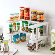 2 Layers Adjustable Shelf Kitchen Spice Organizer Storage Rack Shelf Rack Kitchen Spice Seasoning Carrier 2024 - buy cheap