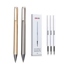 Deli Metal Sign Pen 9.5mm Signing Pen PREMEC Smooth Refill MiKuni Japan Ink Black Metal Pen For Office Meeting Stationery Pens 2024 - buy cheap