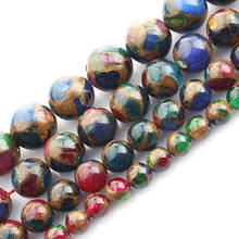 6-12mm redondo liso cor mista cloisonne grânulos para fazer jóias grânulos pulseiras para presente feminino 15 beads neeneedlework diy grânulos 2024 - compre barato