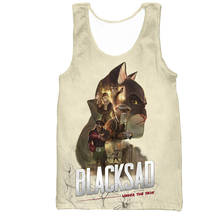 Blacksad vest men/women New fashion cool 3D printed vest summer casual Harajuku style streetwear tops dropshipping 2024 - buy cheap