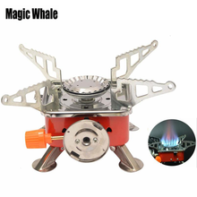 Portable Outdoor Foldable BBQ Gas Burners Travel Camping stove Card Type Palm Furnace Cooking Picnic Split Burners Picnic tools 2024 - buy cheap