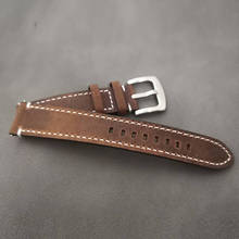 Correa de reloj marrón oscuro, correas de cuero genuino, accesorios de pulsera de liberación rápida, 18, 19, 20, 2122 y 24mm 2024 - compra barato