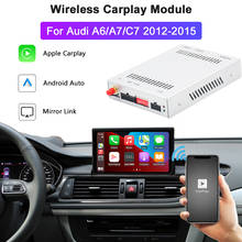 Carlinkit wireless Carplay Android auto matic decoder For AUDI A6 A7 C7 2012-20-2015  8" screen Apple  mirro link Retrofit Kit 2024 - buy cheap