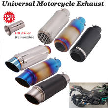 51mm Universal Motorcycle GP Racing Exhaust Pipe Escape Modify Dirt Bike 60mm Muffler DB Killer For Z900 KTM1290 R6 CBR1000RR R1 2024 - buy cheap