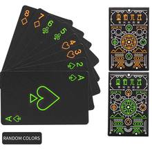 1 комплект черного цвета световой игральных карт Серебристые Fluorescen 54 шт. Новый Отдых бар КТВ светится в темноте 2024 - купить недорого