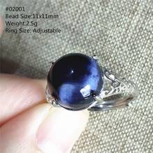 Natural Blue Pietersite Cat Eye Adjustable Ring Gemstone Oval Round Namibia 925 Silver Pietersite Chatoyant Ring AAAAAA 2024 - buy cheap