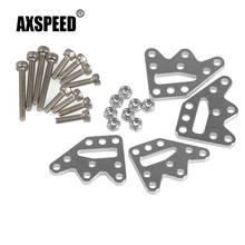 Axspeed 4 pçs/set preto prata liga de alumínio shock lift droop kit montagens choque para axial scx10 1/10 escala rc rastreador caminhão carro 2024 - compre barato