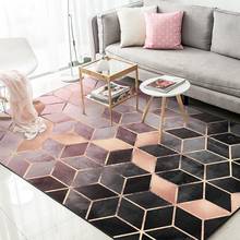 Alfombras geométricas de Metal dorado para sala de estar, alfombras de gran tamaño, modernas, para dormitorio, sofá, mesa, Tapete decorativo antideslizante 2024 - compra barato