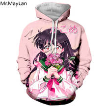 New Anime Inuyasha Printed 3D Jacket Anime Hoodies Women/Men Harajuku Style Sweatshirt 90s Girls Pink Kawaii Streetwear Outfits 2024 - buy cheap