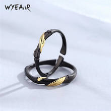 WYEAIIR Couple Rings Sweet Romantic Gift Bamboo 925 Sterling Silver Female Resizable Opening 2024 - buy cheap