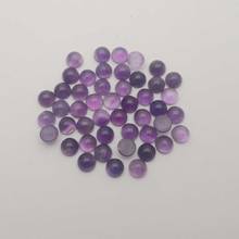 Fashion Good quality 36pcs natural stone Amethysts Cabochon bead no hole 6 8 10 MM jewelry charm Ring Accessories Free shipping 2024 - buy cheap