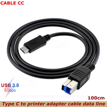 USB 3,1 10 Гбит/с Тип C до 3,0 B папа USB квадратный порт для принтера данных мобильный жесткий диск кабель 1 м 2024 - купить недорого