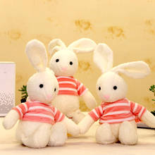 pink Striped clothes Cute Rabbit Soft Plush Toys Stuffed Animals Long Ear Rabbit Plush Doll Toys Baby Kids Girls Birthday Gifts 2024 - buy cheap