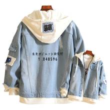 Game Steins;Gate Harajuku Hoodies Anime Demin Jacket Boys Jeans Windbreaker Fake two pieces Streetwear Autumn Women Sweatshirt 2024 - buy cheap