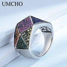 Umcho-anel 925 com estampa especial, prata esterlina, presente para casamento, noivado, joias finas para festas 2024 - compre barato