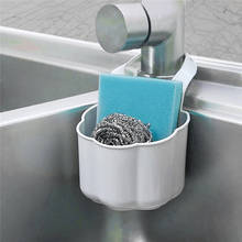 Kitchen Sponge Drain Holder PP rubber Toilet Soap Shelf Organizer Sponge Storage Rack Basket Wash Cloth Tools Faucet Mounted 2024 - buy cheap