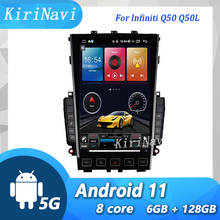 KiriNavi-Radio con GPS para coche, reproductor Multimedia con Android 12,1, 10,0 pulgadas, estéreo, 4G, 2013 +, para Infiniti Q50, Q50L 2024 - compra barato