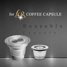 Cápsula de café recarregável reutilizável do copo dobro de dois tamanhos para a máquina de café do lor filtros de aço inoxidável lor ou máquina do barista 2024 - compre barato