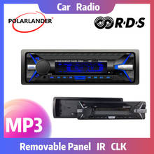 Rádio automotivo removível rds, mp3 player, 1 din, áudio estéreo, bluetooth, viva-voz, fm, aux, usb, sd 2024 - compre barato