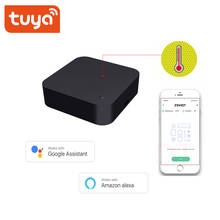 Tuya WiFi Smart Built-in Temperature and Humidity Sensor IR Remote For TV Air Conditioning etc Works With Alexa Google Home 2024 - buy cheap