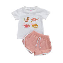 0-4Y Summer Kids Baby Girls Lovely Clothes Sets Animal Print Short Sleeve T Shirts Solid Shorts 2pcs 2024 - buy cheap