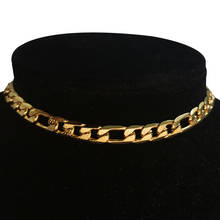 Gargantilla cubana Punk Rock para Mujer, en el cuello de clavícula collar de cadena, joyería para Mujer, cadenas de eslabones de acero inoxidable de Color dorado para regalo 2024 - compra barato