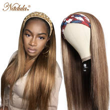 Nadula Highlight Straight Human Hair Headband Wigs 12-26inch Headband Wig Human Hair 150% Density Honey Blonde Glueless Wigs 2024 - buy cheap