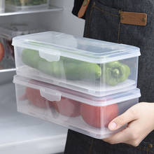 Dreno frutos do mar recipiente de armazenamento de alimentos caixa de plástico acessórios de armazenamento de cozinha refrigerador selado lata transparente 2024 - compre barato